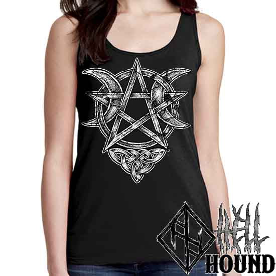 Crescent Moon Pentagram - Hellhound Women's Tank Top