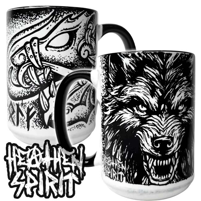 Nordic Wolf Heathen Spirit Large Mug
