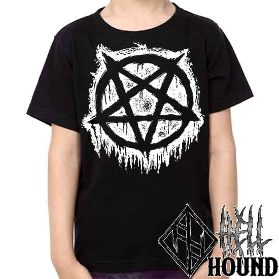 Inverted Pentagram - Hellhound Unisex Kid's T-Shirt