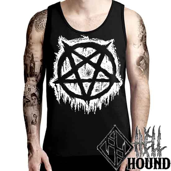 Inverted Pentagram - Hellhound Men's Tank