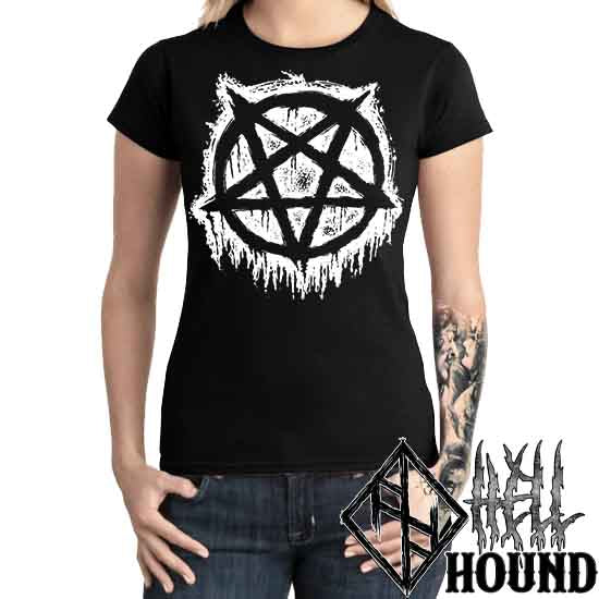 Inverted Pentagram - Hellhound Women's T-Shirt