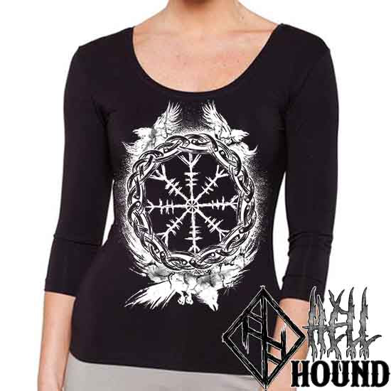 Raven Awe - Hellhound Women's 3/4 Sleeve