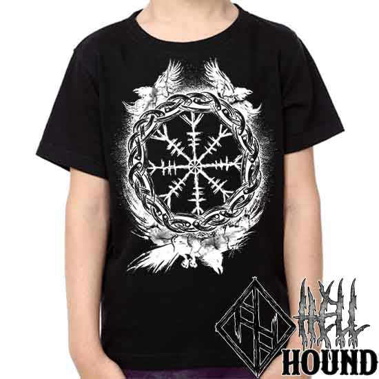 Raven Awe - Hellhound Unisex Kid's T-Shirt