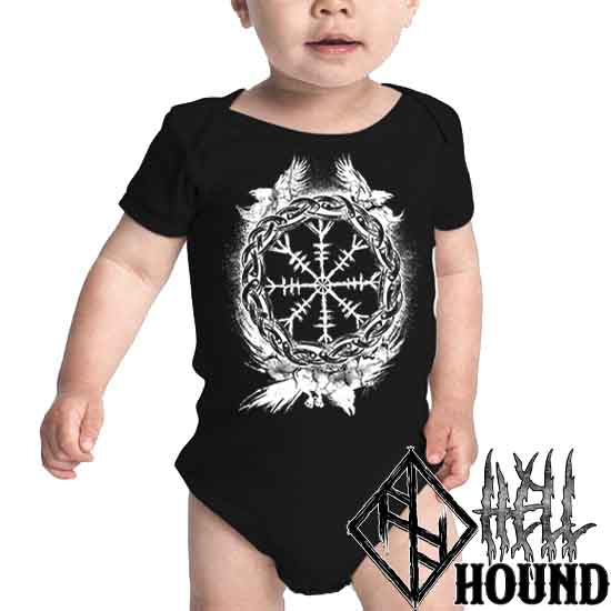 Raven Awe - Hellhound Baby Romper