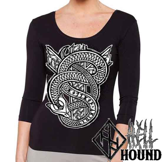 Algiz Serpent - Hellhound Women's 3/4 Sleeve