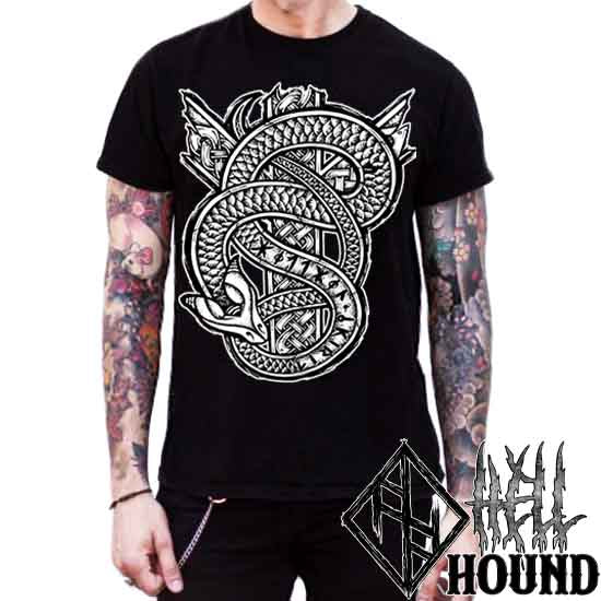 Algiz Serpent - HellHound Men's T-Shirt