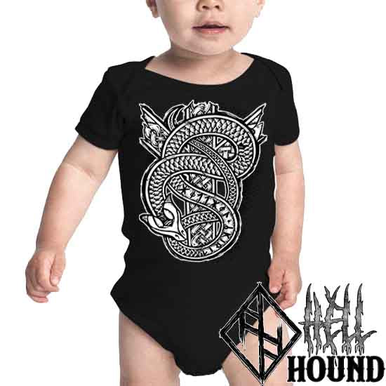 Algiz Serpent - Hellhound Baby Romper