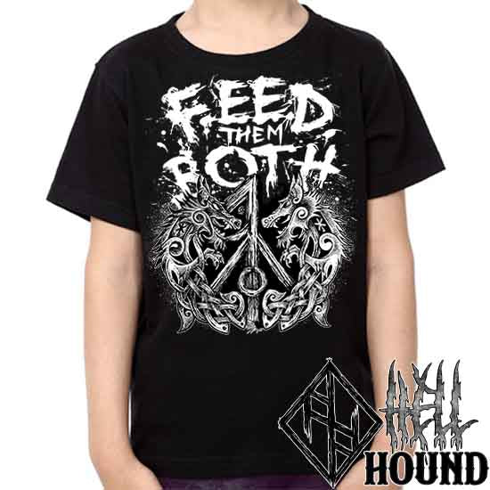 Viking Wolves Feed Them Both - Unisex Kid's T-Shirt