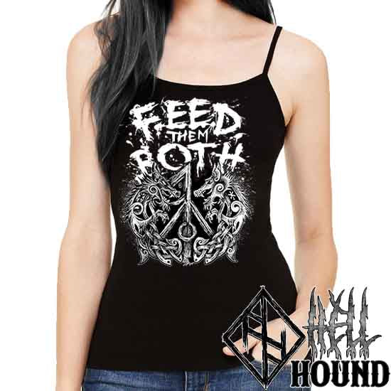 Viking Wolves Feed Them Both - Women's Petite Slim Tank Top
