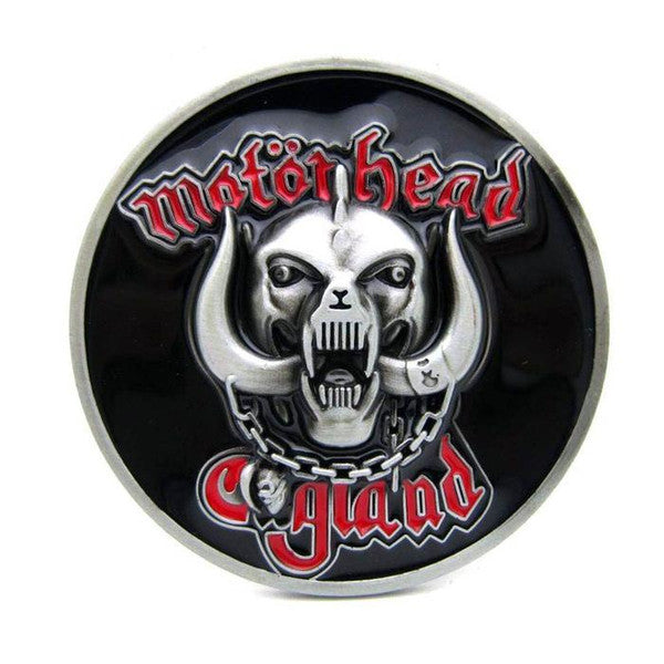 Motorhead Round Belt Buckle