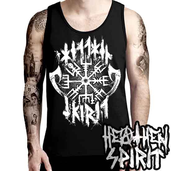 Vegvisir Battle Axe - Hellhound Men's Tank