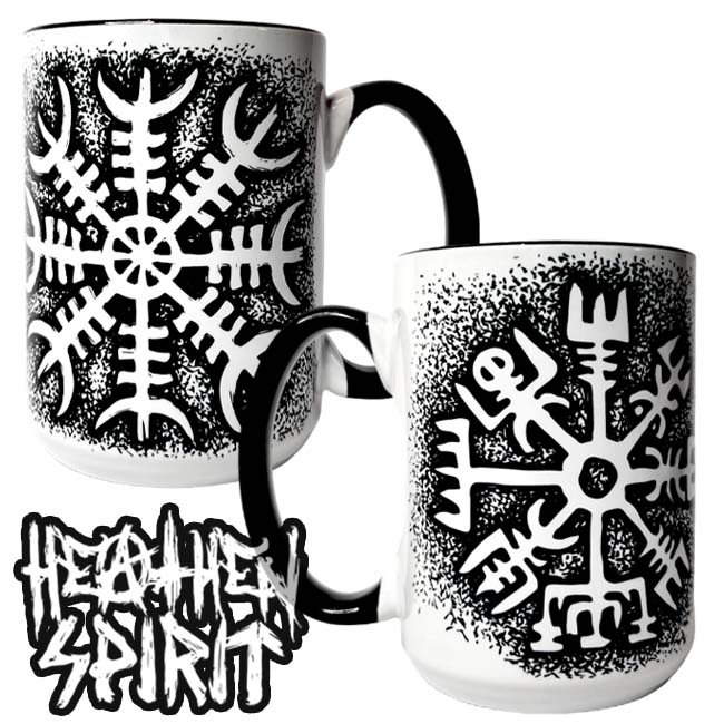 Viking Compass Helm Of Awe Heathen Spirit Large Mug