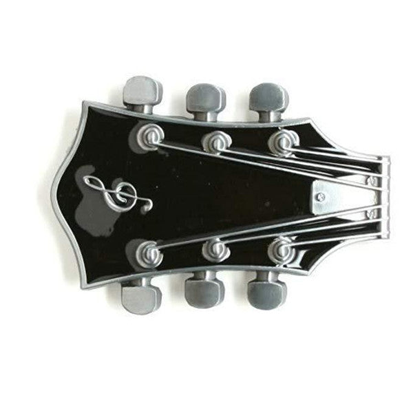 Black Guitar Belt Buckle
