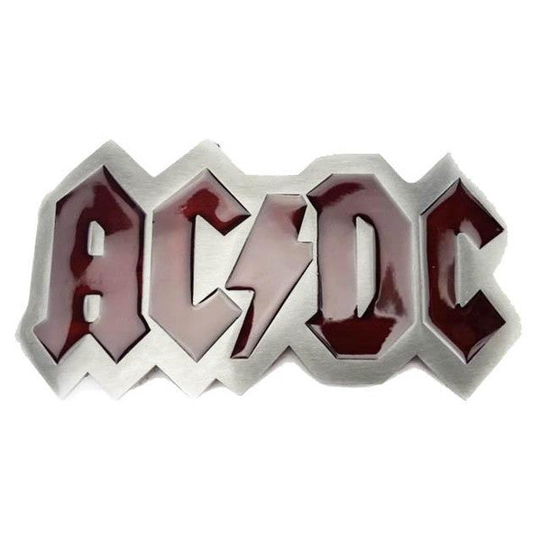 ACDC Red Metal Logo Belt Buckle