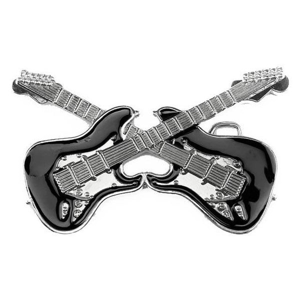 Guitar Crossbones Belt Buckle