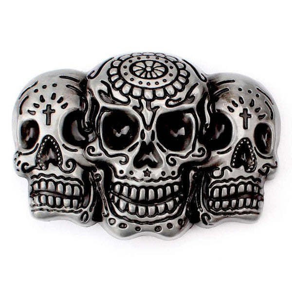 Day Of The Dead Sugar Skull Belt Buckle