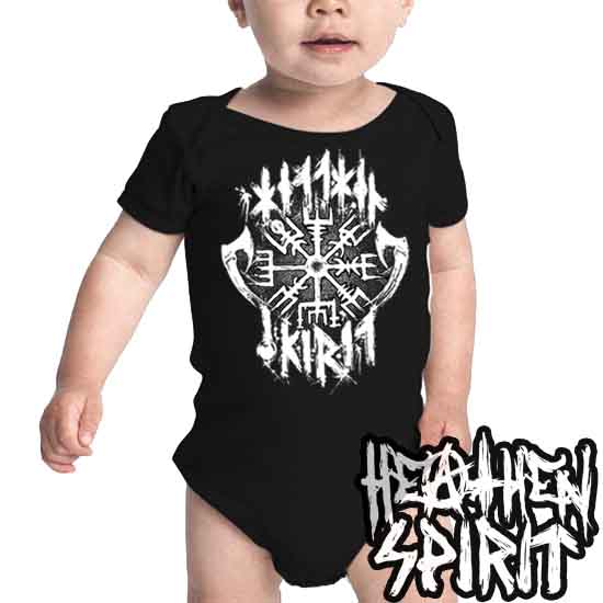 Vegvisir Battle Axe - Hellhound Baby Romper