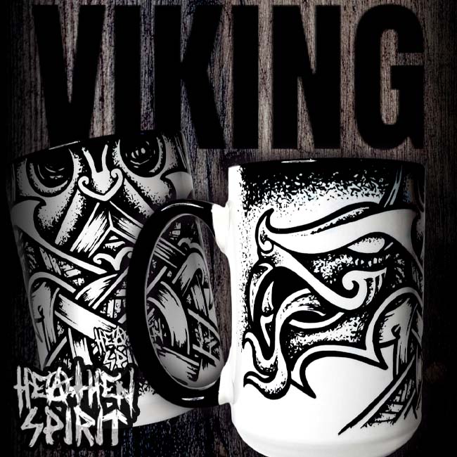 Odin God Mask Heathen Spirit Large Mug